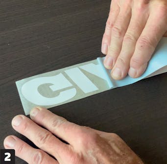 Måla cykel: Dra försiktigt av baksidan Måla cykel: Dra försiktigt av baksidan